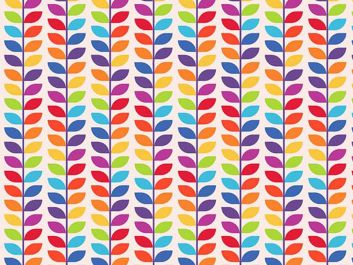 Rainbow Stem Cotton Print