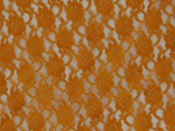 Repeating Rose Nylon Lace, Mustard
