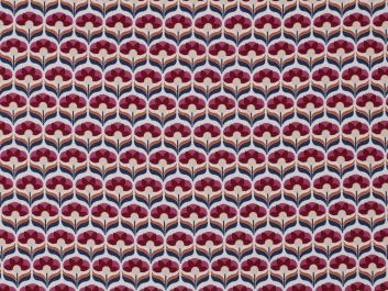 Retrol Floral Soft Viscose Poplin, Fuchsia