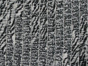 Ruffled Viscose Jersey - Black and White