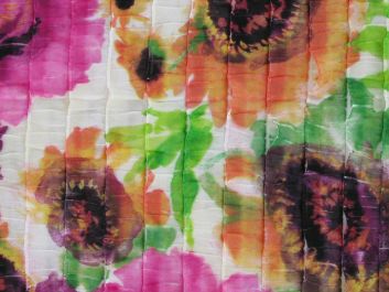 Ruffled Viscose Jersey - Floral