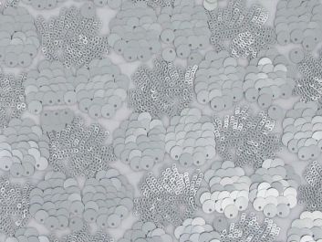 Sequin Tulle Spangle  - Silver Shine