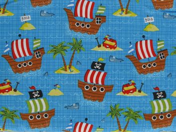 Ships Ahoy Cotton Print