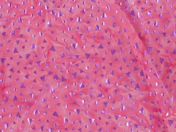 Single Span Water Print with Foil - Pink