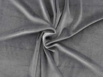 Spandex Plush Stretch Velour, Silver