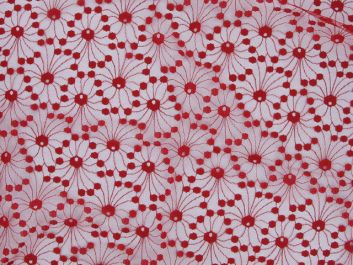 Spotty Nylon Lace - Red