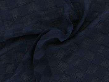Squares Jacquard Voile, Navy