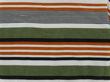 Stripe Printed Linen Blend