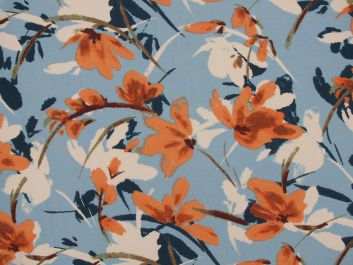 Summer Petal Polyester Jersey, Sky