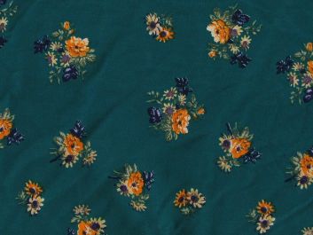 Sunflower Bouquets Viscose Roll End, 0.5m