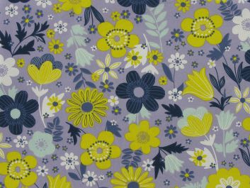 Sunshine Flora Cotton Print, Lilac