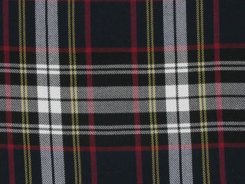 Tartan Poly Viscose - Black