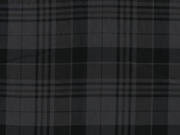 Tartan Printed Cotton Twill, Slate