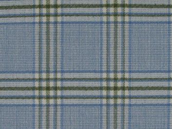 Tartan Wool with Elastane - Light Blue