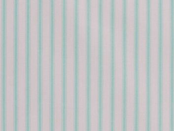Triple Stripe Polycotton Drill, Mint and White