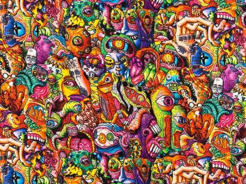 Trippy Terrors Cotton Print