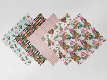 Tropical Hula Cotton Fat Quarters 5 Pack