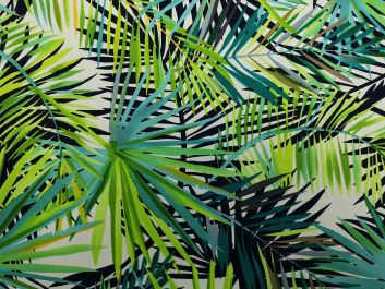 Tropical Palm Printed Cotton Canvas