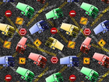 Truck Stop Cotton Print