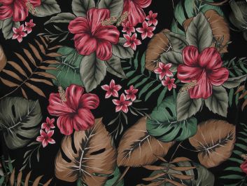 Tulip Jungle Viscose Jersey, Black