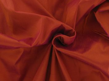 Two Toned Silk Dupion, Cerise Burnt Orange