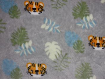 Ultra Soft Cuddle Fleece Tiger Palm, Silver