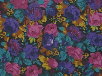 Wall of Roses Chiffon Print