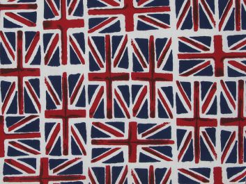 Watercolour Union Jack Cotton Print