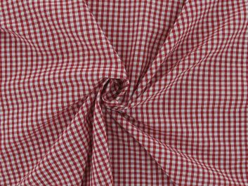 Wide Width Woven Polycotton Eight Inch Gingham, Red