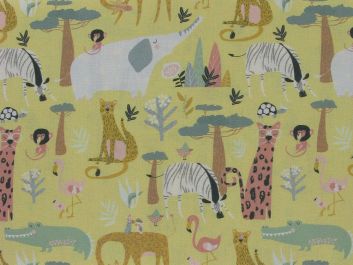 Wild Animals Cotton Print