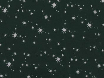 Winter Stars Polycotton Print, Green
