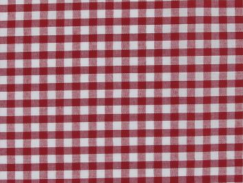 Woven Polycotton Gingham, 1/4 inch, Red