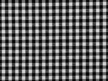 Yarn Dyed Cotton Chambray 1cm Gingham, Black