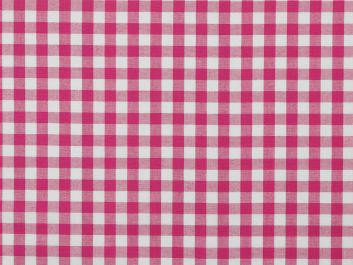 Yarn Dyed Cotton Chambray 1cm Gingham, Fuschia