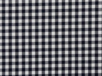 Yarn Dyed Cotton Chambray 1cm Gingham, Navy